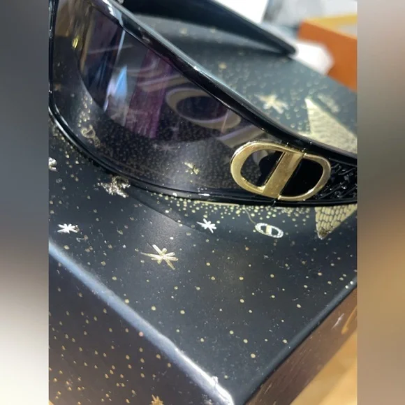 Dior Black and Gold Designer Sunglasses - Picture 1 of 5